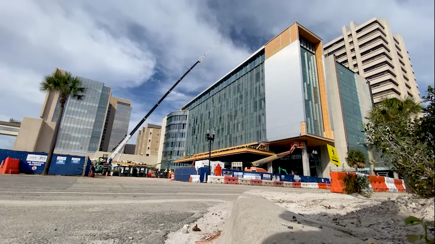 Hospital during construction