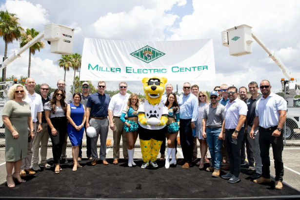 Unveiling the new Miller Electric Center for the Jacksonville Jaguars