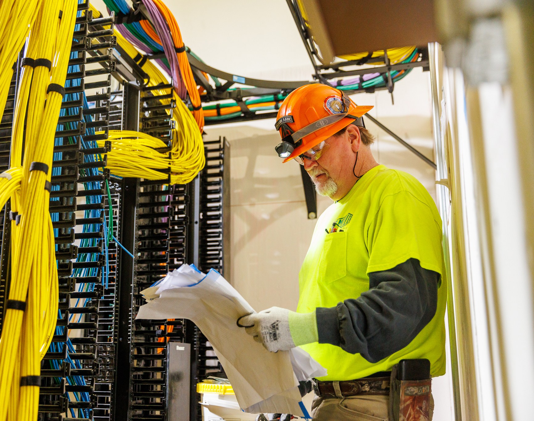 Worker in high-vis vest