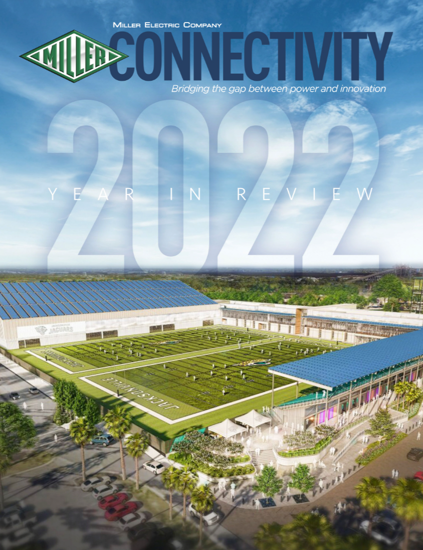 2022 Miller Electric Company Connectivity Newsletter that shows a building