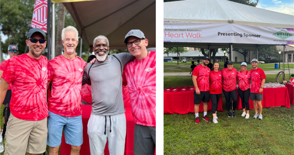 People participating in a Heart Walk