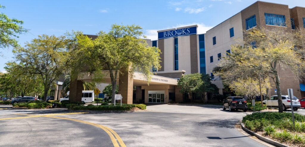 Entrance to Brooks Rehabilitation Center