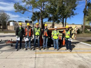 Electricians wearing PPE