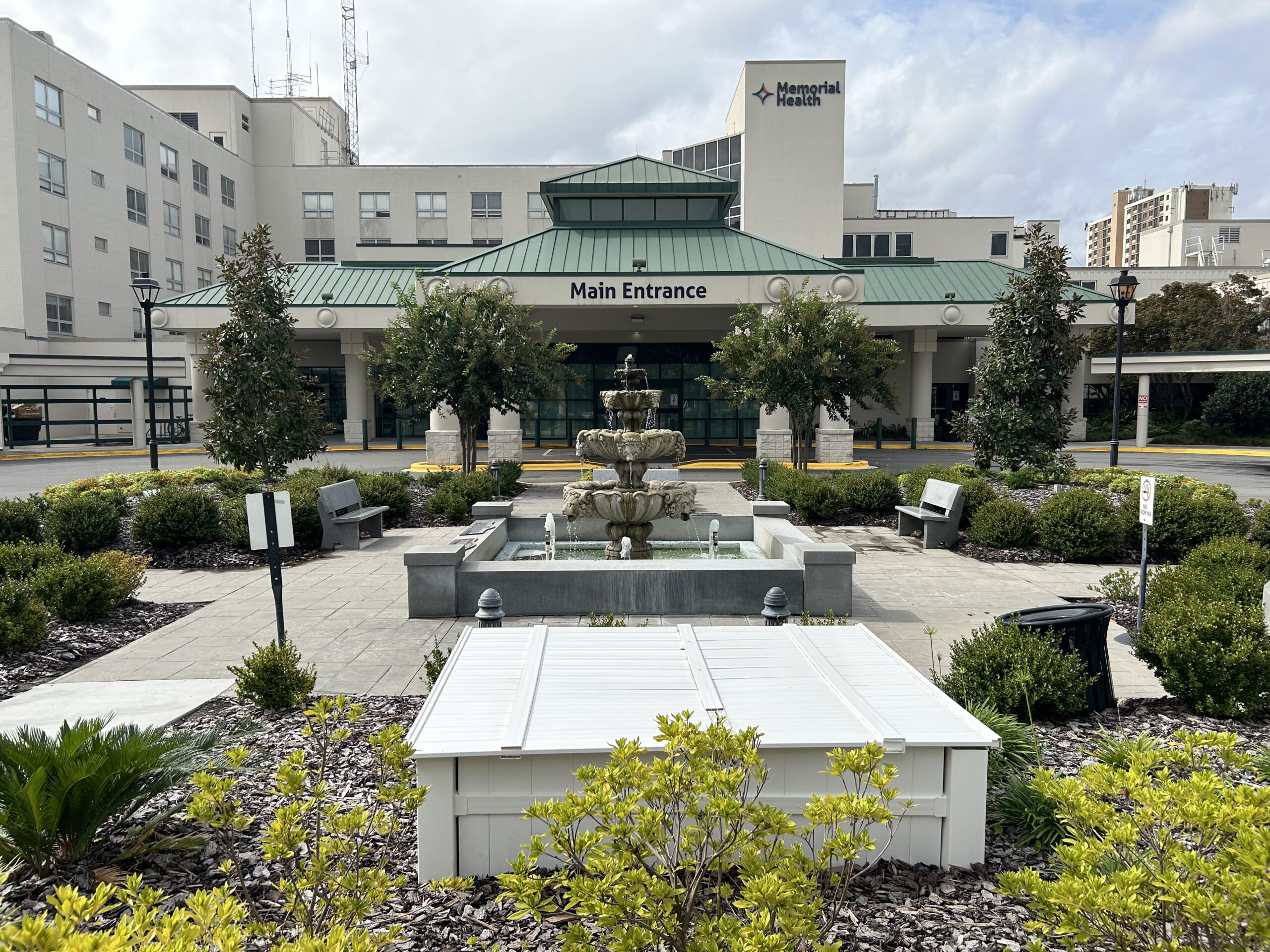 Entrance to a hospital where Miller Electric Company did a NICU rennovation.